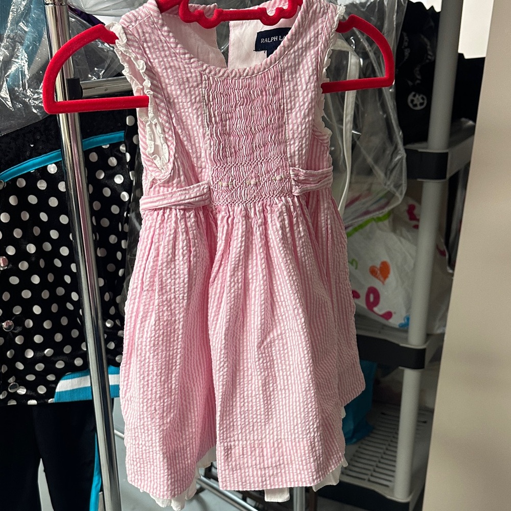 Ralph Lauren Striped Pink Kids Dress
